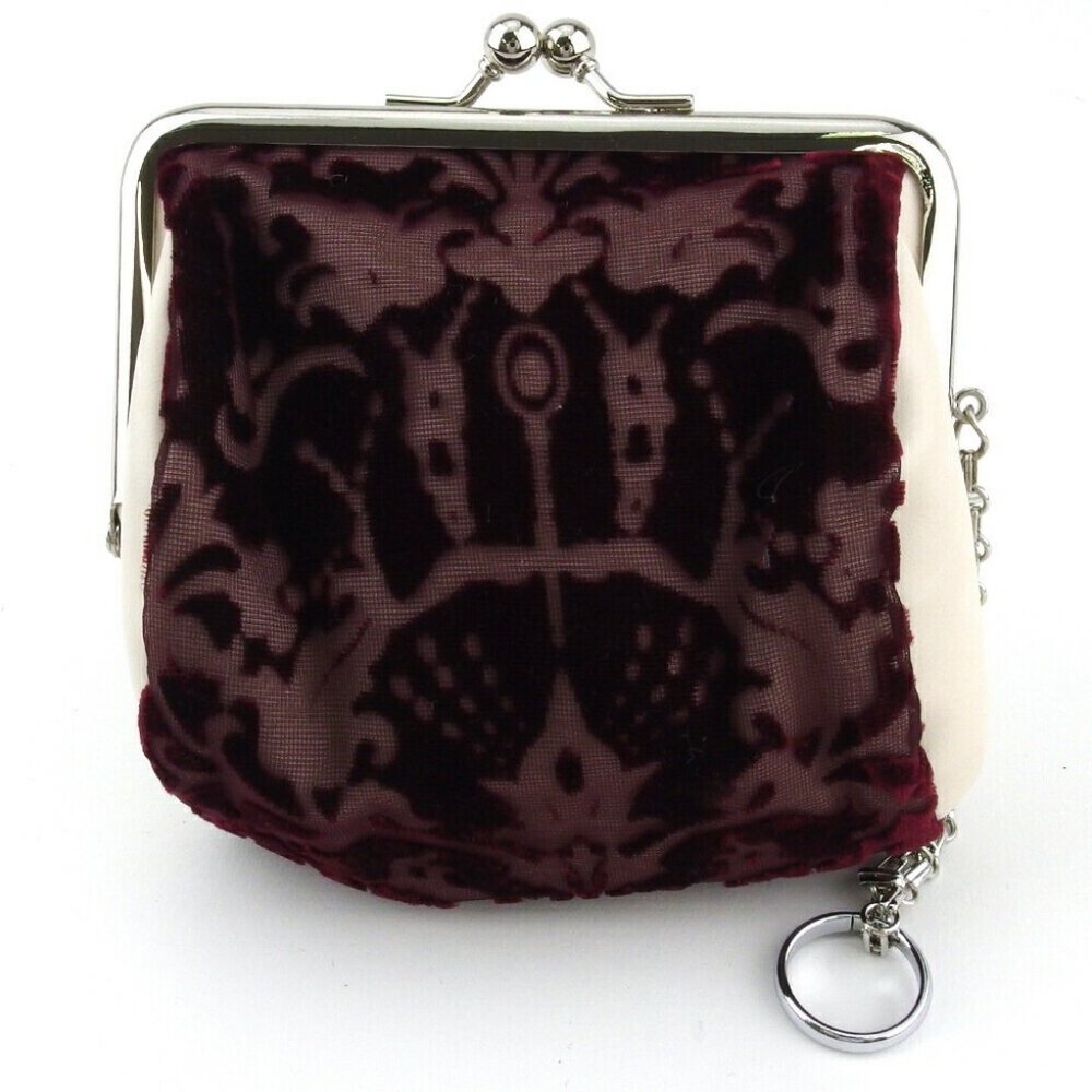 Ayanokoji Pouch Belo Alerce Bordeaux Beige Authentic Used A1893